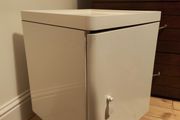 White Storage Unit with Wheels
