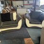Dark grey corner sofa with matching armchair Image 5