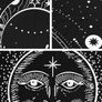FREE EXPRESS SHIPPING Tapestry for Bedroom Aesthetic, Sun Moon Star Large Astrology Wall Hanging, Black White Psychedelic Room Decorations, Mystic Wall Image 2