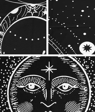 FREE EXPRESS SHIPPING Tapestry for Bedroom Aesthetic, Sun Moon Star Large Astrology Wall Hanging, Black White Psychedelic Room Decorations, Mystic Wall