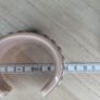 Authentic Tod's Italian Leather & Resin Braided Cuff Bangle Bracelet Nude / Brown Image 4