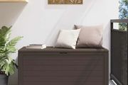 Garden Storage Box Brown 116x44x55 cm