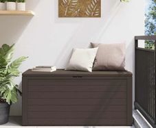 Garden Storage Box Brown 116x44x55 cm