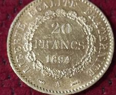 2 Gold coins 20 francs 1894,1876