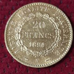 2 Gold coins 20 francs 1894,1876