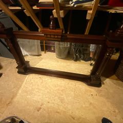 Antique mahogany Mantle Piece Mirror.