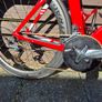 Trek Madone SL6 rim brake in vibrant red. Image 3