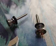 Pair of guitar/bass strap buttons with 3.5mm screws