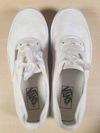 Womens VANS canvas trainers runners white Size UK 5 EU 38 juniors girls boys unisex