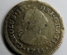 Mexico 1785 Silver 1/2 Real Carlos III Spanish Colonial