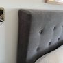 Ikea grey king size bed head only - excellent condition Image 3