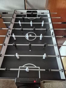 2 in 1 Folding Combo Game Table - Pool/Snooker Table, Football Table with Accessory Storage Box