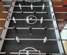 2 in 1 Folding Combo Game Table - Pool/Snooker Table, Football Table with Accessory Storage Box