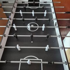 2 in 1 Folding Combo Game Table - Pool/Snooker Table, Football Table with Accessory Storage Box