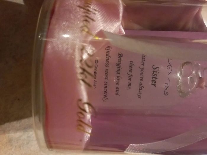 Sister teddy in a bottle ornament