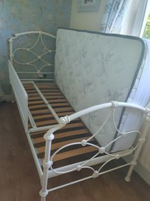 Cream Iron Single Bed