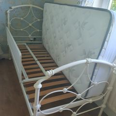 Cream Iron Single Bed