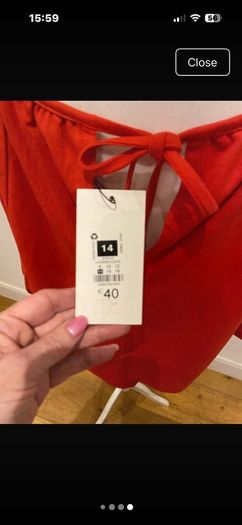 Carolyn Donnelly size 14 - new -orange viscose mix top