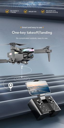 BRAND NEW Mini Drone 4K HD Dual Cameras FPV Air Pressure Fixed Altitude LED Light RC Quadcopter Helicopter Gifts Boys Toys