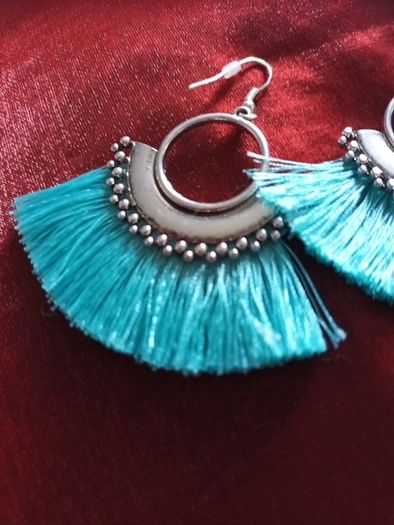 Turquoise Tassel Earrings