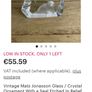 Vintage Mats Jonasson Glass  Baby Seal Paperweight Image 2