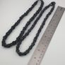 Vintage Multi Strands Striped Glass Beads Necklace Black& Green White Tribal African Trade Style Image 5