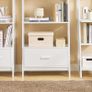 Modern Ladder Style Shelf Bookcase White Image 10