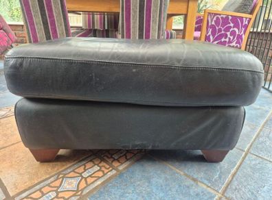 leather footstool