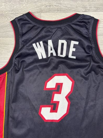 Vintage Champion Miami Heat Dwayne Wade NBA Basketball Jersey Shirt Mens Large