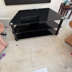 Glass TV stand