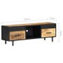 TV Cabinet 120x30x40 cm Rough Mango Wood Image 7