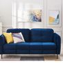 BRAND NEW velvet sofa Living Room Lounge Sofa Couch Armrest Corner Sofa Woven blue Image 4