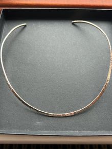 925 stamped  silver torc necklace- reduced