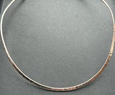 925 stamped  silver torc necklace- reduced