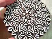Handcrafted Wooden Printing Block Stamp - 12.5cm Decorative Textile & Craft Design Tool