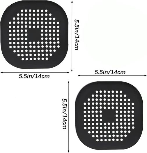 2 Pcs Silicone Drain Protector with Sucker, Sink Strainer Protector, Shower Drain Covers Hair Catcher, Strainer Plug Trap Filter for Bathroom, Bathtub, Kitchen