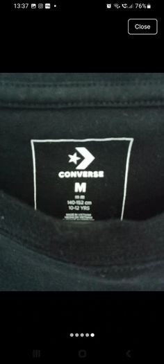 Boys Converse Tops Age 10-12
