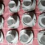 Black and White Cups (12) and Saucers (12) Image 6