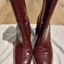 Burgundy Patent Boots Image 2