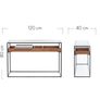 Walnut wood & glass console / hall stand excellent condition Image 3
