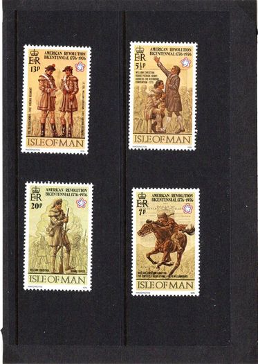 1976 Isle of Man Bicentenary of the American Revolution and Colonel William Christian Commemorative Stamp Presentation Pack