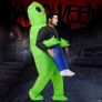 Alien Costume for Adult Space Blow up Alien Holding Human Costume Halloween Party Costume Funny Cosplay Fancy Dress (FREE SHIPPING) Image 5