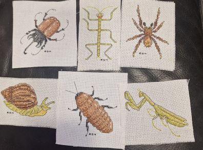 Unmounted Cross-stitch Insects