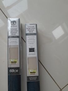 2 black out Navy blinds