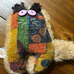 Small cat plushie - handmade