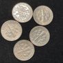 US American  dime coins 1965 1975 1976 1984 1990 Image 2