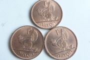 Mint condition Irish pennies