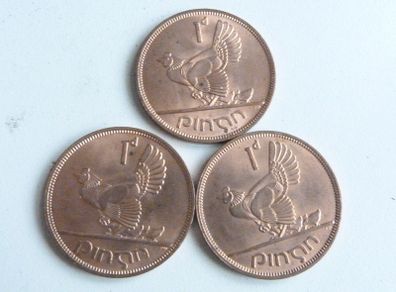 Mint condition Irish pennies