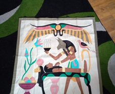 Egyptian applique tapestries wall hangings