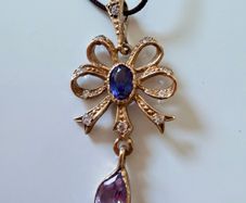 Vintage 9ct gold amethyst pendant